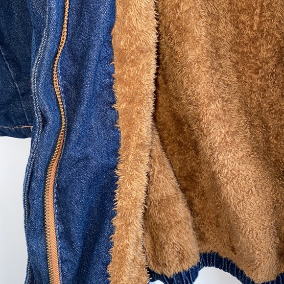 Denim Fur Jacket/Coat - Picture 3 of 6